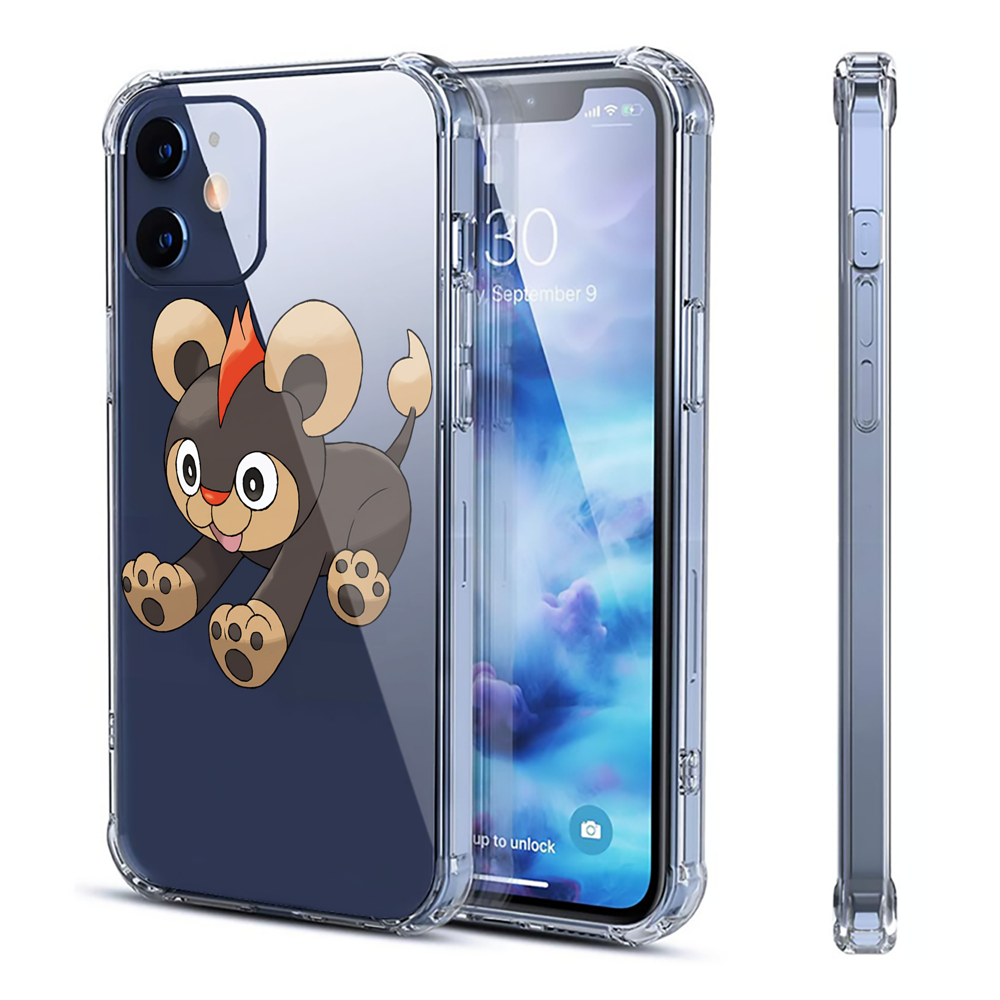 （画像用） ポケットモンスター Pokémon 【iPhone 12シリーズ対応】透明スマホケース（クリアソフトケース）